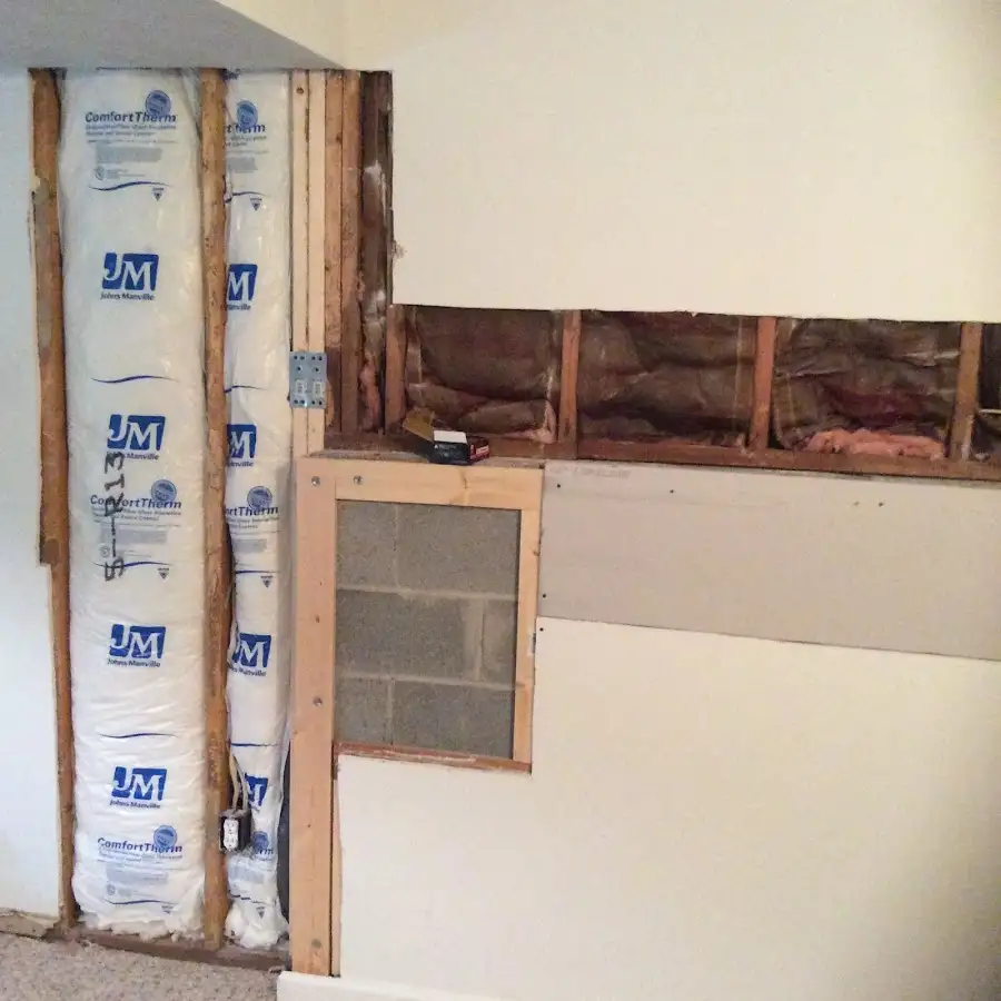 Wall insulation replacement during Contents Cleaning & Restoration in North Royalton